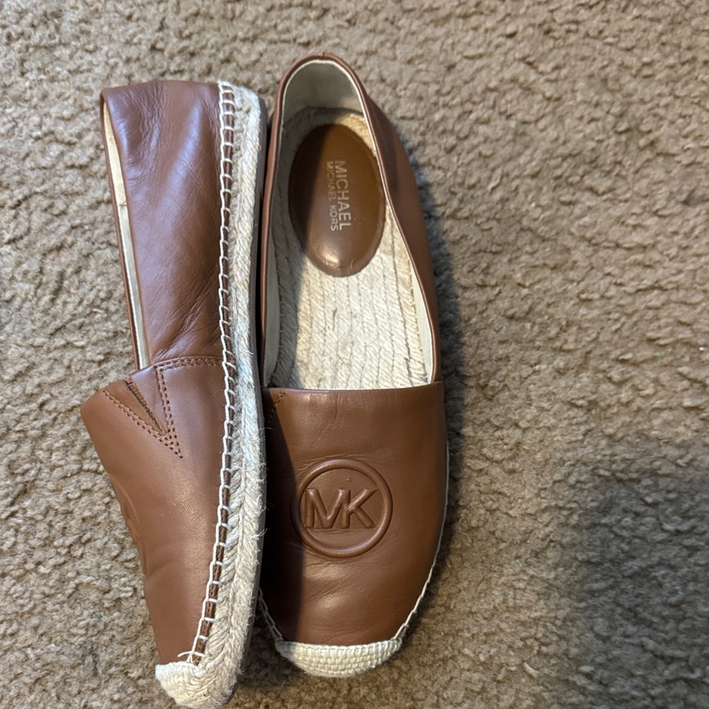 Michael Kors Tan Espadrille Loafers - Picture 2 of 2
